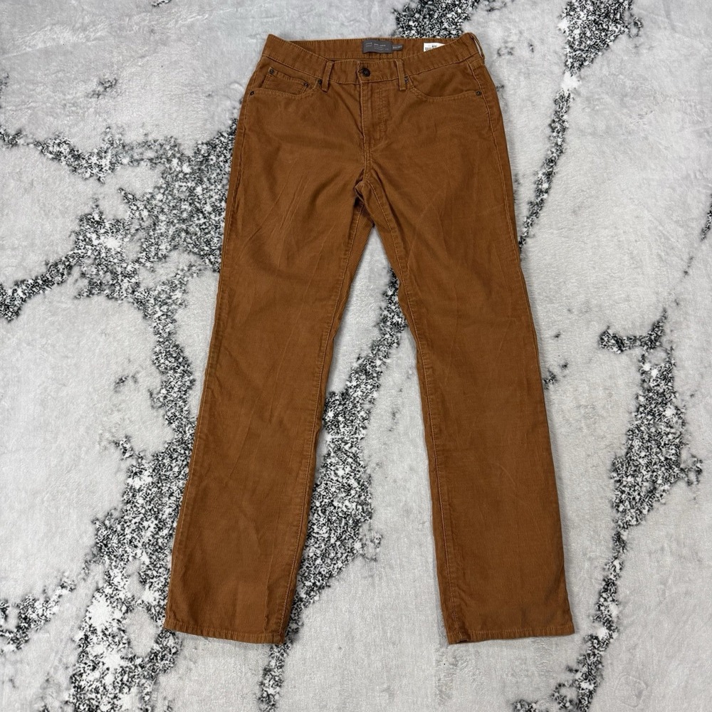 Levis Demi Curve Corduroy‎ Pants Womens Sz 10 Brown Classic Straight Leg
